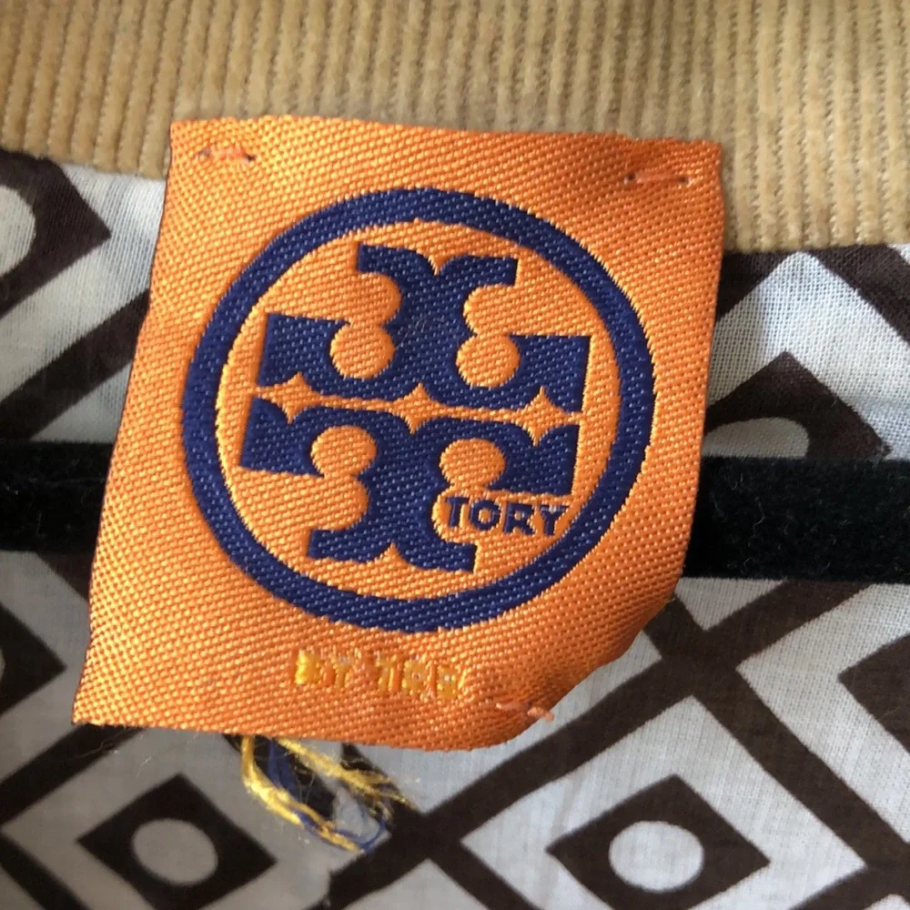 Tory Burch Beige/Tan Corduroy Blazer with 3 Buttons with Logo and Pockets Sz S